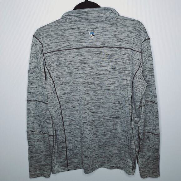 Kuhl Men's Alloy 1/4 Zip Pullover Sweater 3118 Cloud Gray Lightweight Medium - Picture 10 of 11